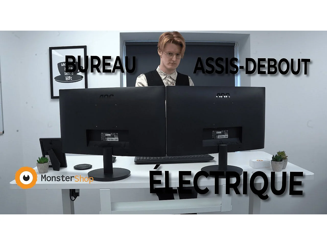 Escritorio Elevable Eléctrico con Cajón - 120cm x 60cm