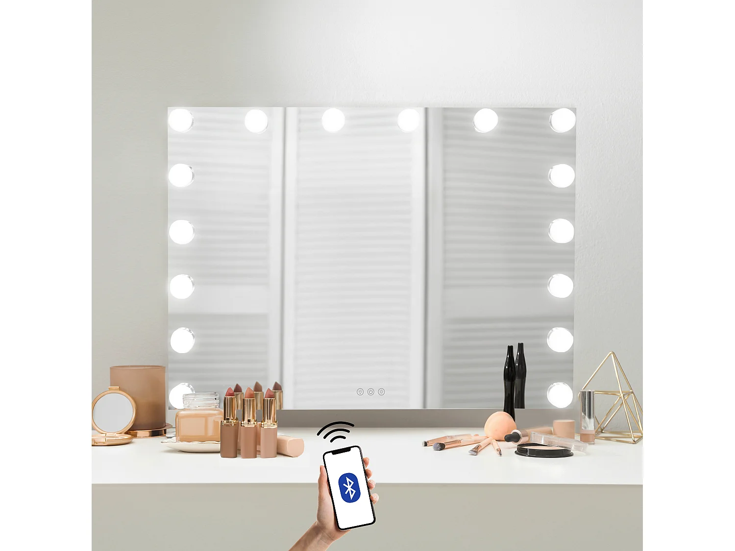Specchio LED Bluetooth - 80 x 60cm