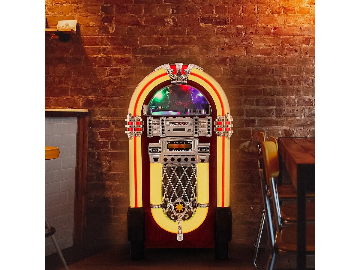 Jukebox Style Rétro Années 50 à système d'éclairages LED