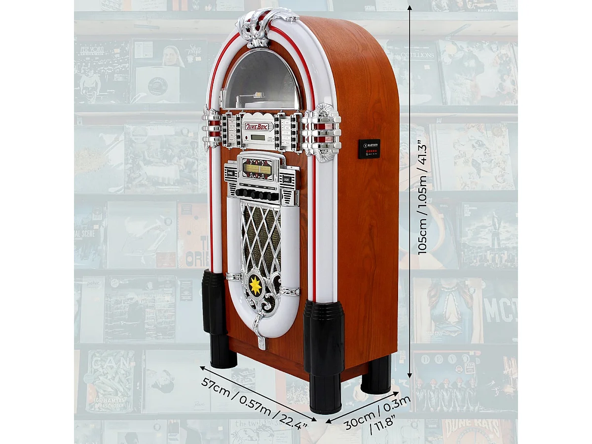 Jukebox Style Rétro Années 50 à système d'éclairages LED
