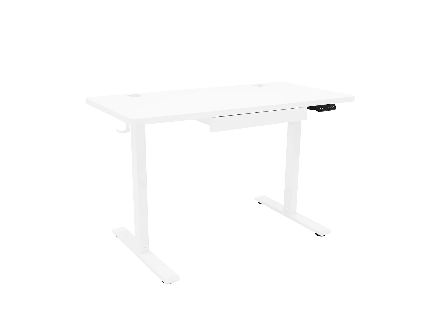 Elektrický stojaci stôl so zásuvkou - 140 cm x 60 cm