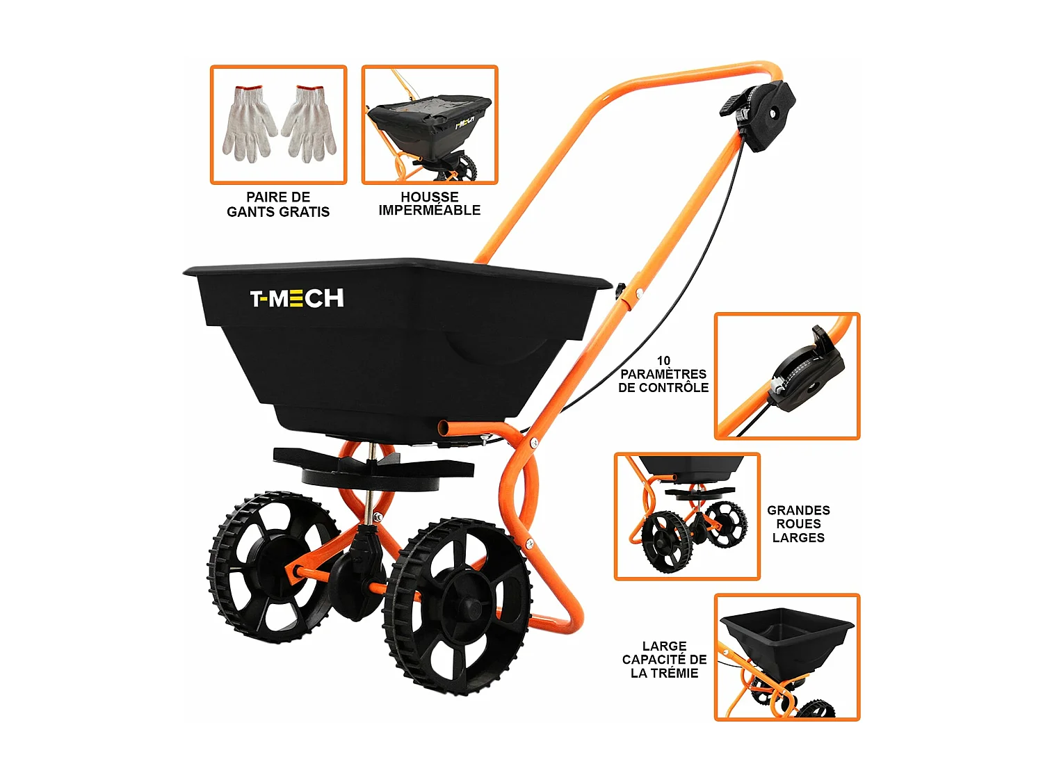 T-Mech Épandeur Rotatif Manuel