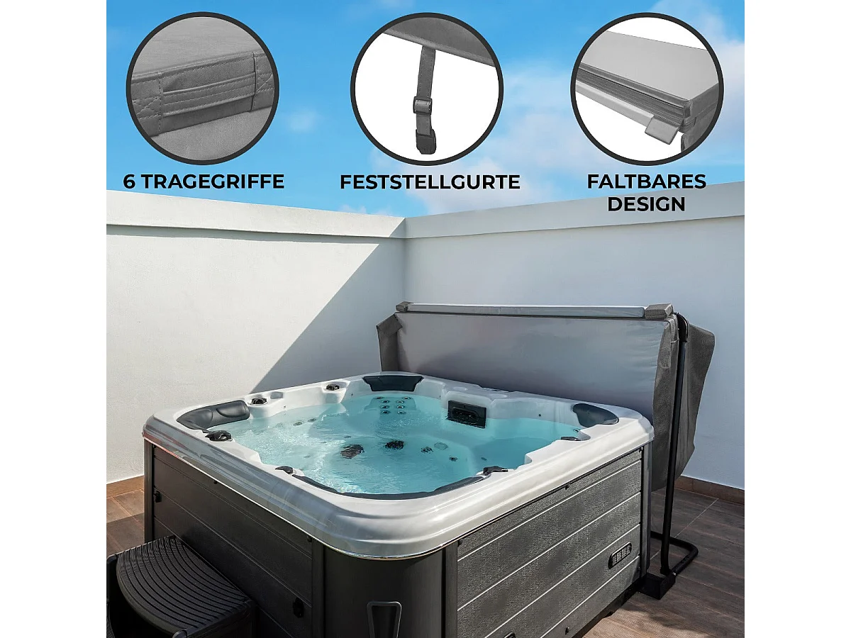 2.1m Hot Tub Spa Cover - Grey