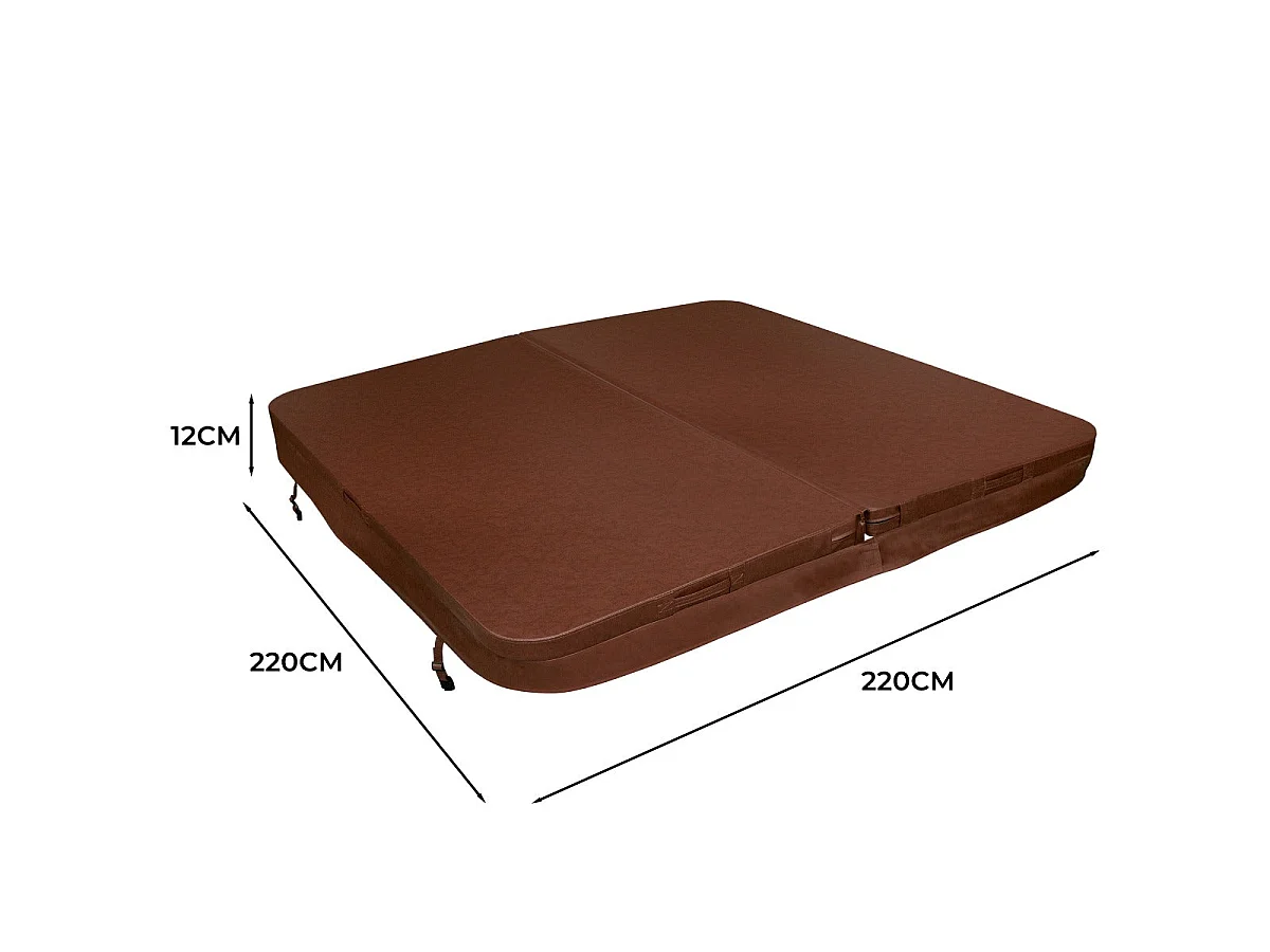 2.2m Hot Tub Spa Cover – Brown