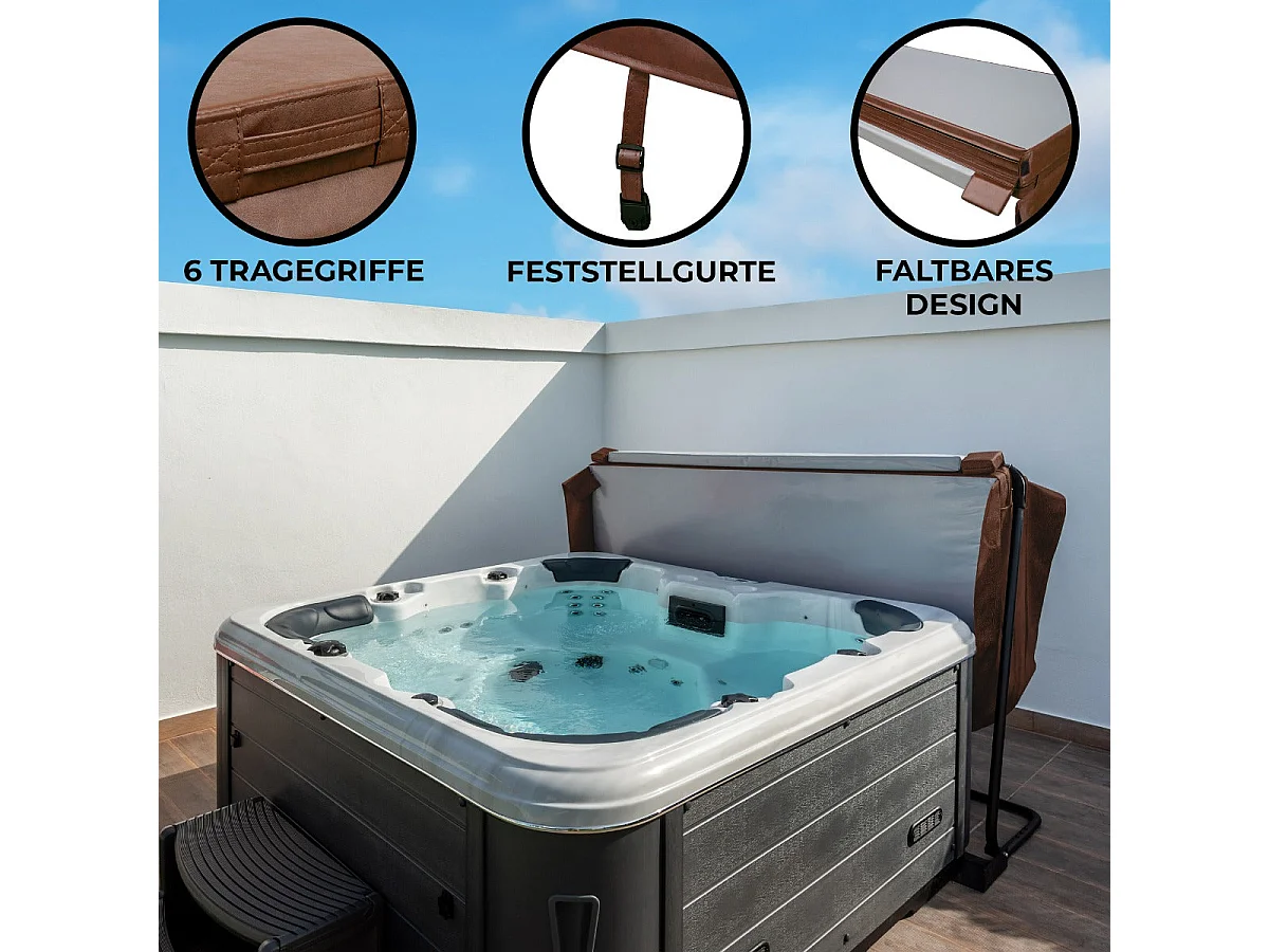 2.1m Hot Tub Spa Cover – Brown