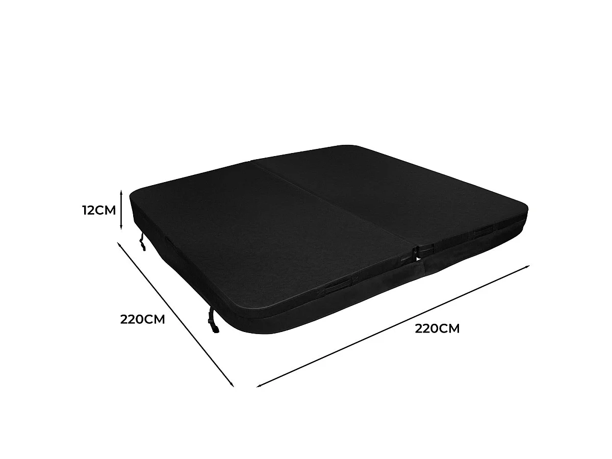 2.2m Hot Tub Spa Cover – Black