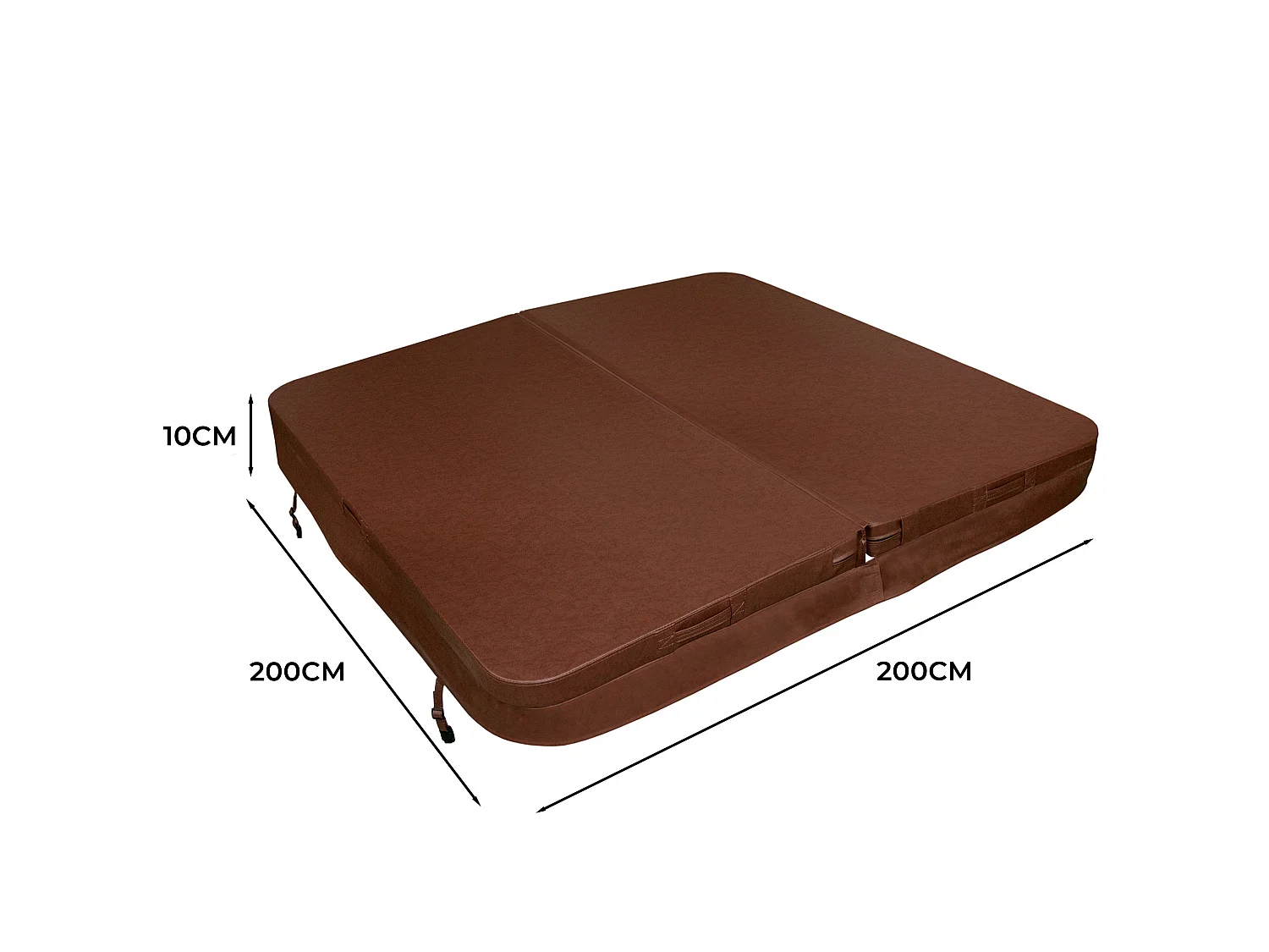 2m Hot Tub Spa Cover – Brown