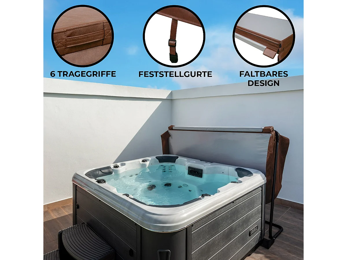 2m Hot Tub Spa Cover – Brown