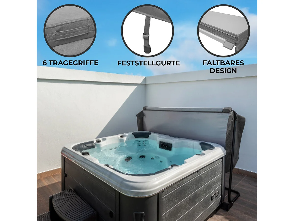 2m Hot Tub Spa Cover - Grey