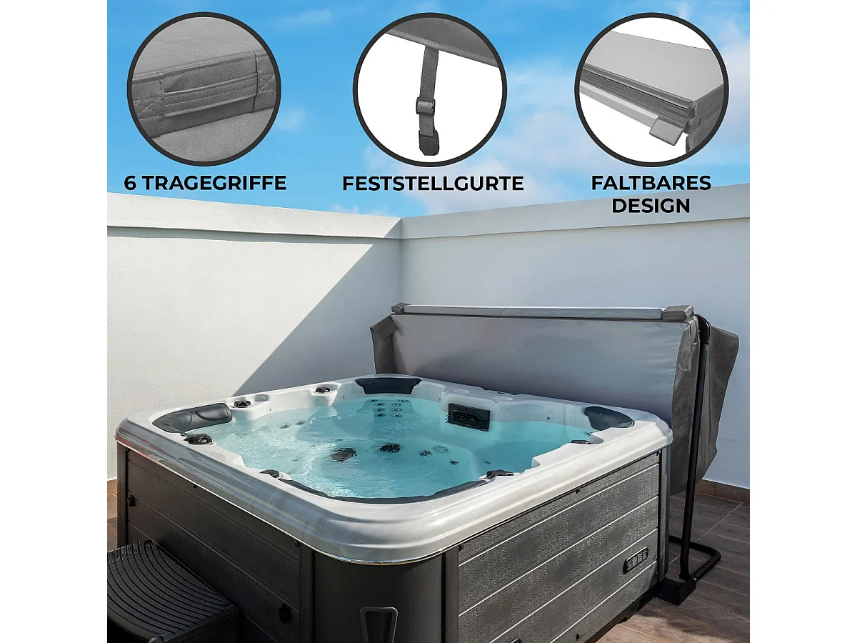 2.2m Hot Tub Spa Cover - Grey