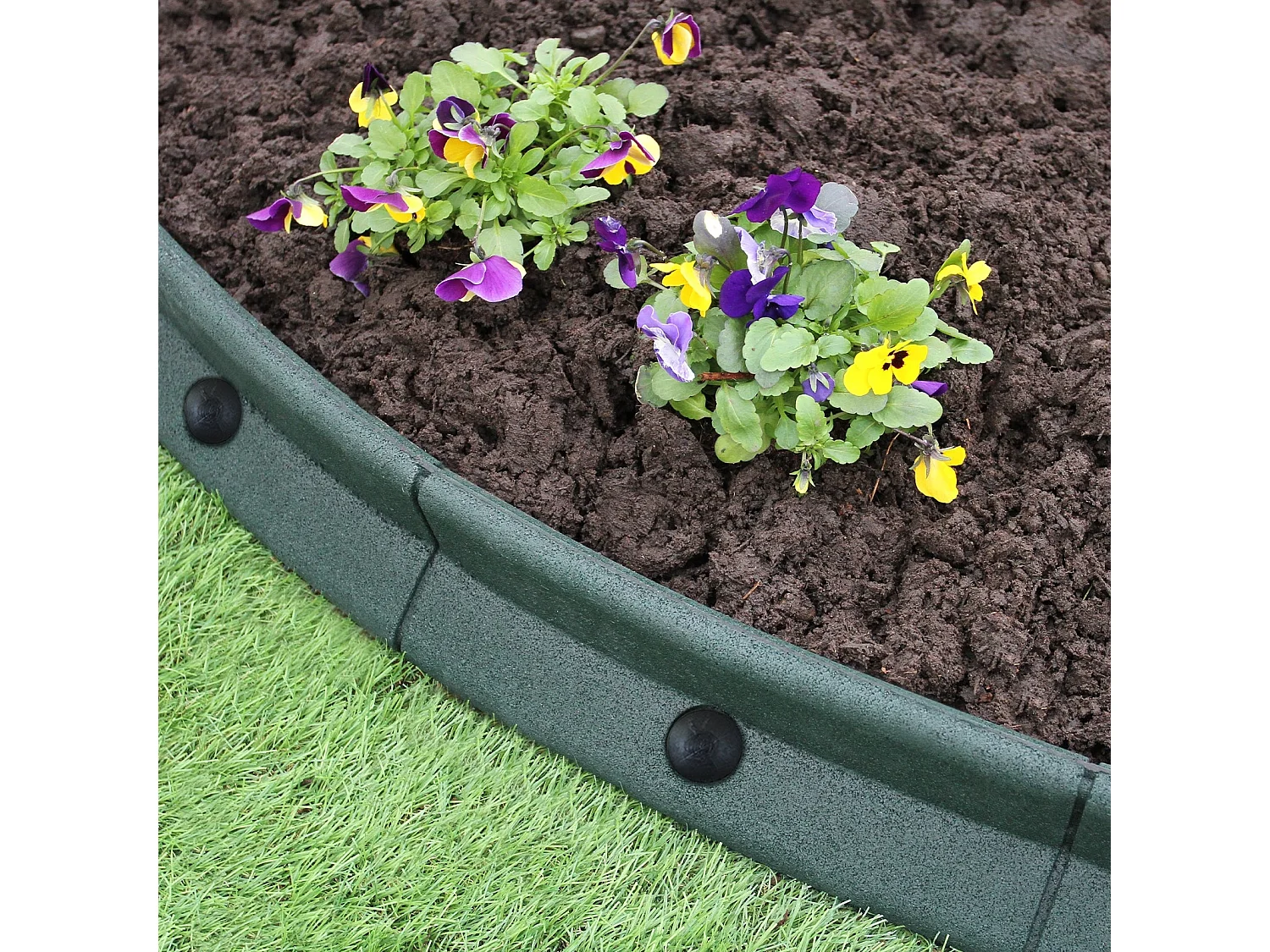 Bordures de Pelouse Flexibles 1.2m Vert x 6