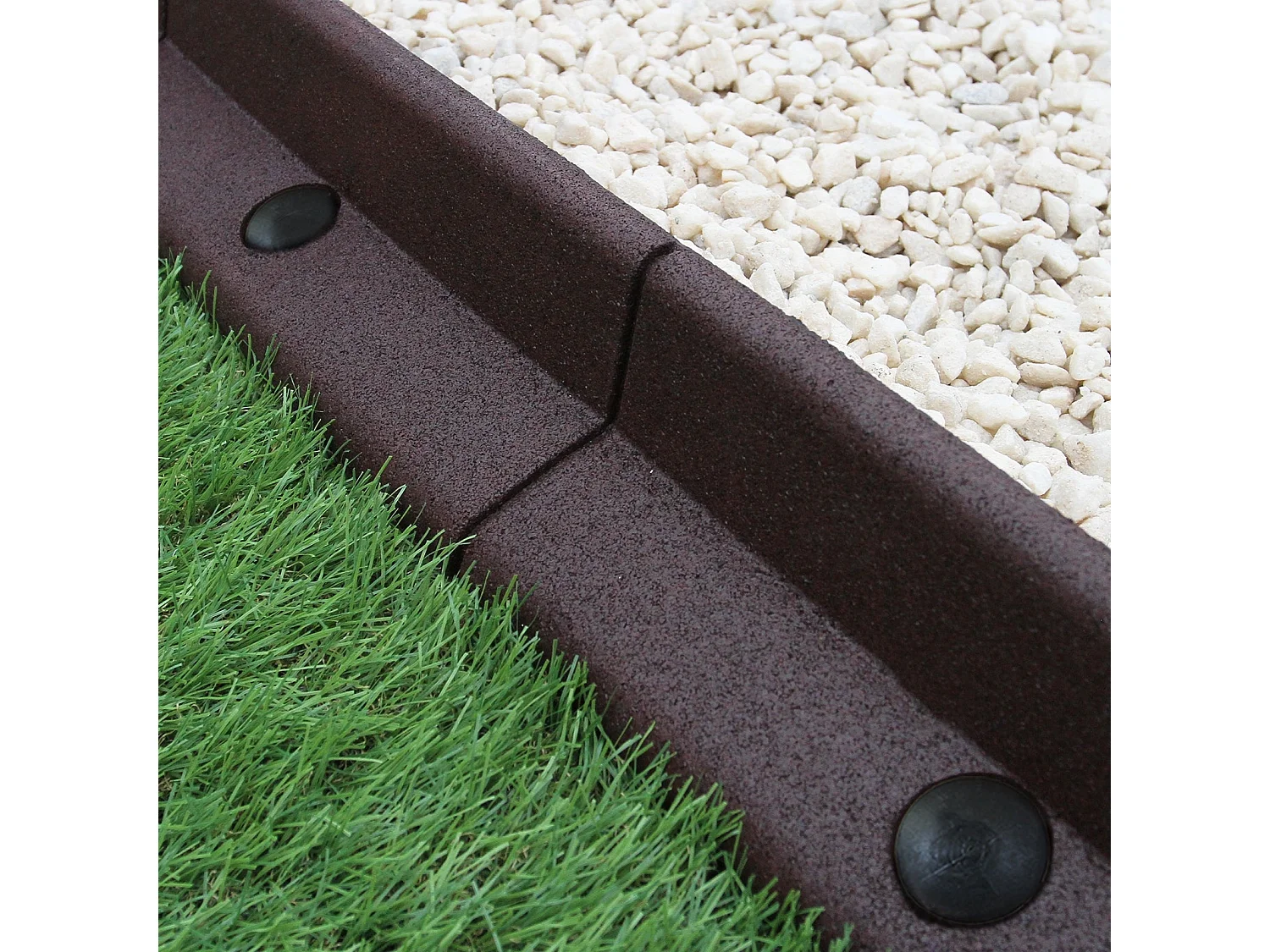 Bordures de Pelouse Flexibles 1.2m Marron x 40