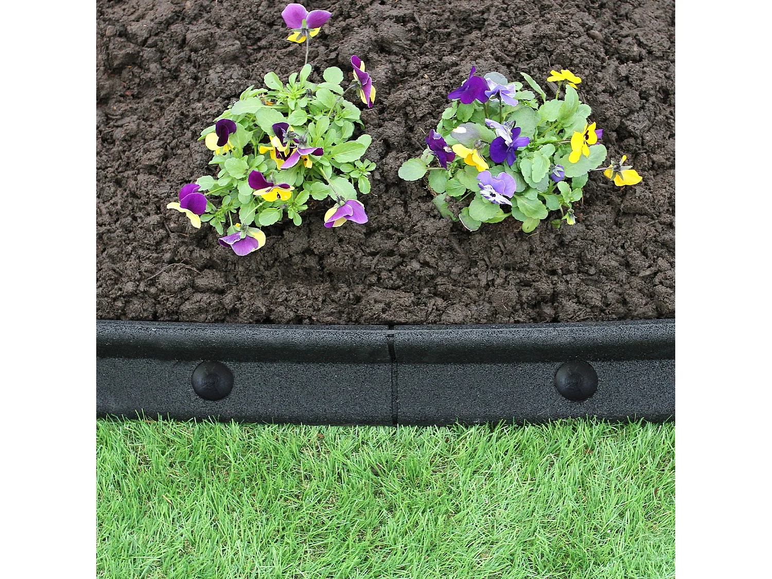 Bordures de Pelouse Flexible 1.2m Noir x 10