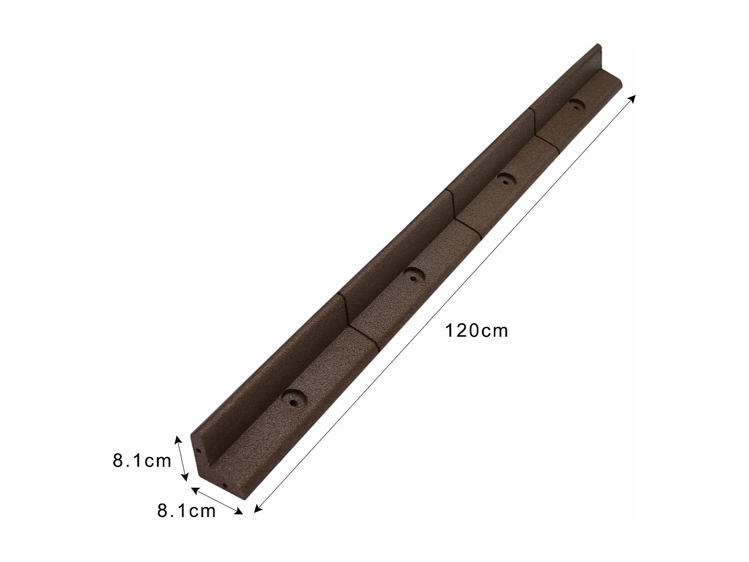 Bordures de Pelouse Flexibles 1.2m Marron x 6