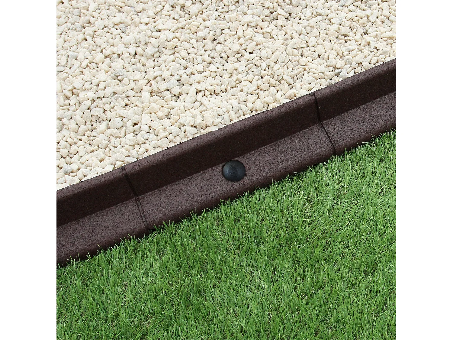 Bordures de Pelouse Flexible 1.2m Marron x 4