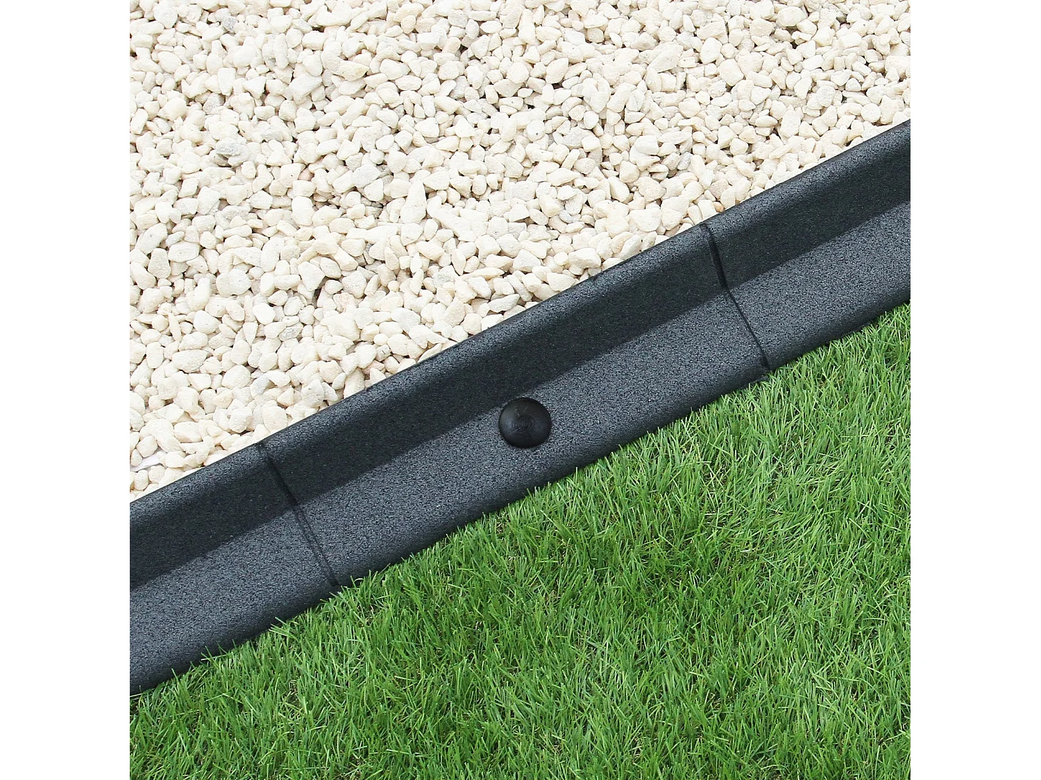 Bordures de Pelouse Flexibles 1.2m Gris x 26