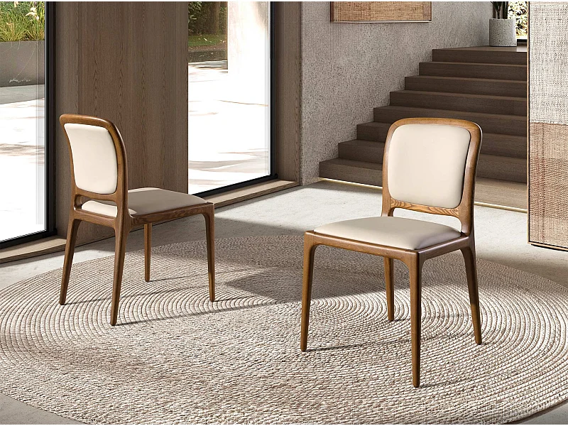 Chaise en simili-cuir crème 4169 ANGEL CERDA