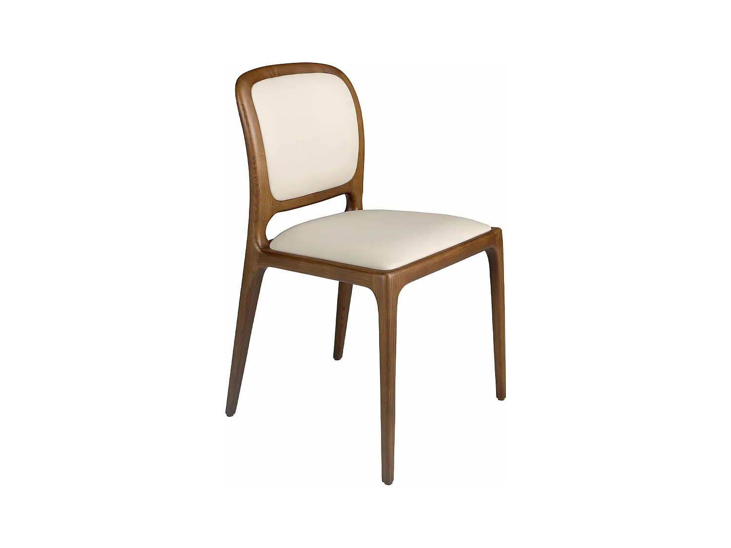 Chaise en simili-cuir crème