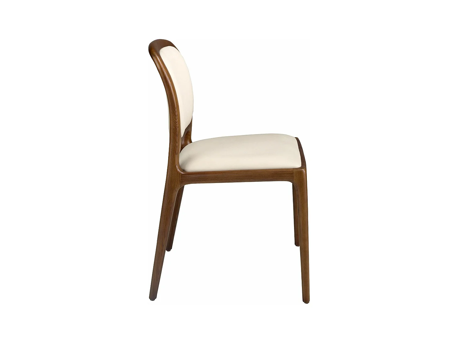 Chaise en simili-cuir crème