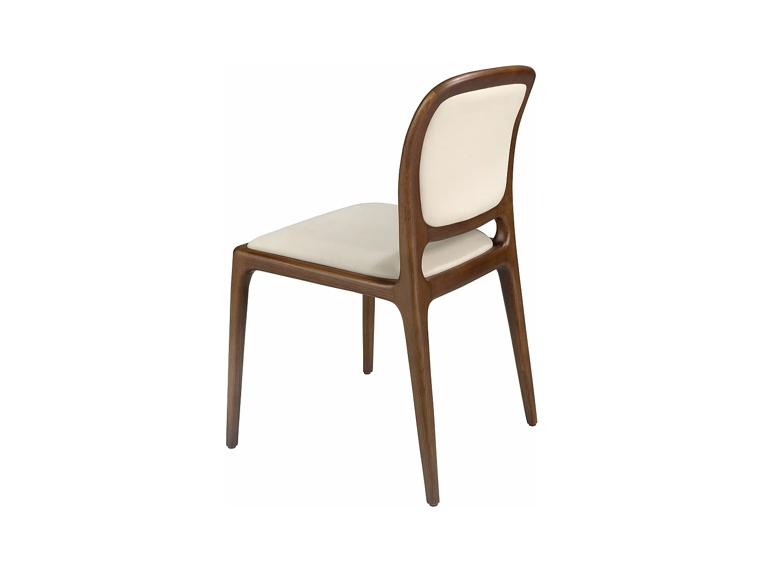 Chaise en simili-cuir crème