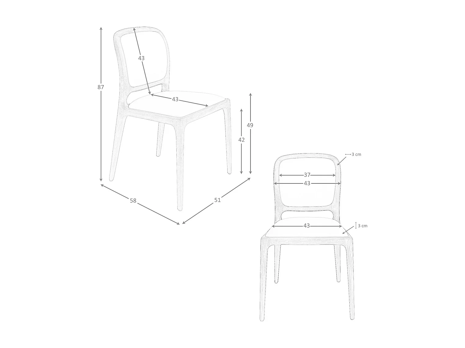 Cadeira de couro sintético creme 4169 ANGEL CERDA