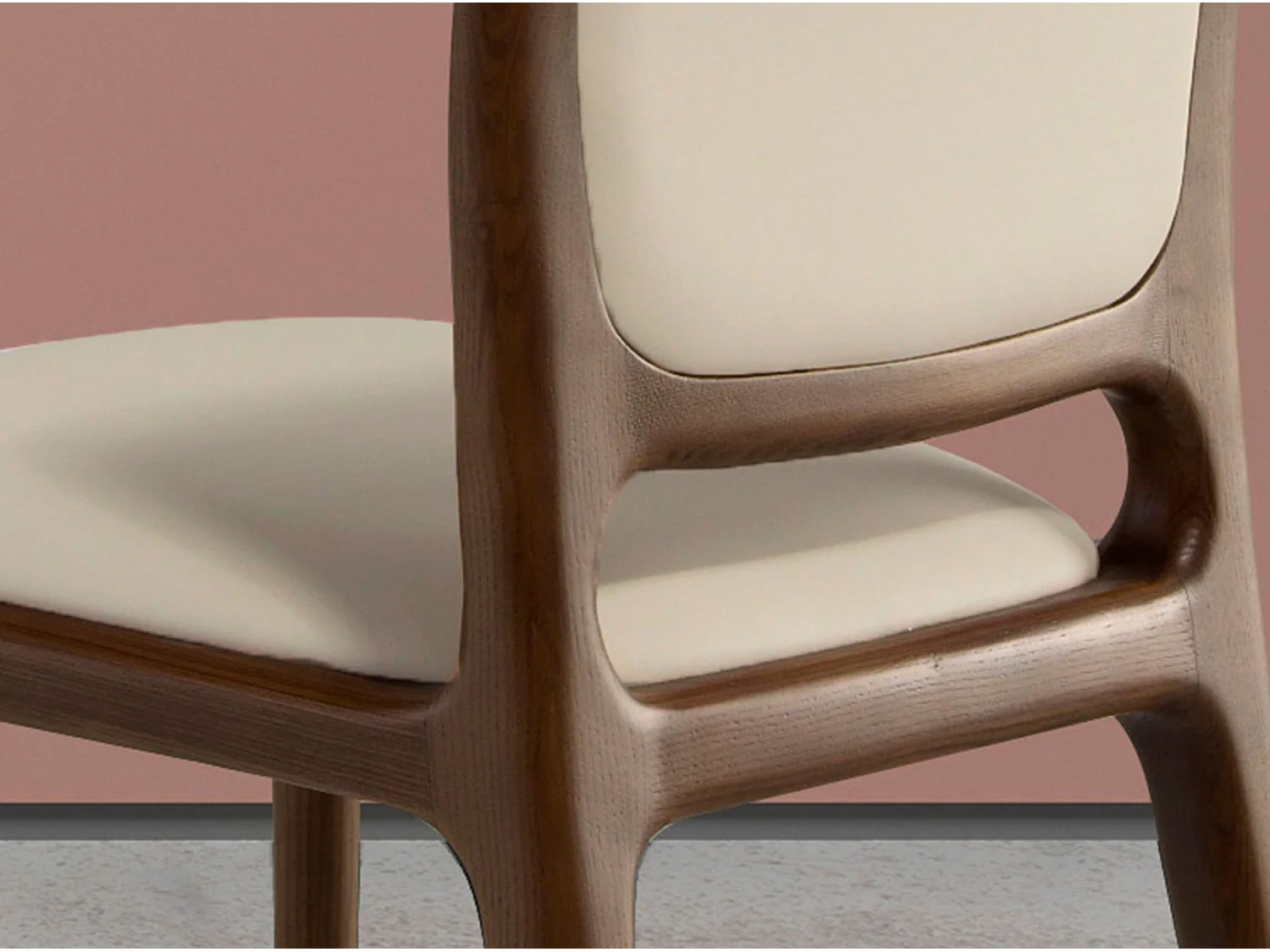 Chaise en simili-cuir crème 4169 ANGEL CERDA