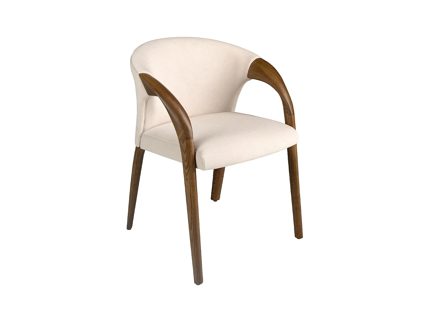 Chaise en velours crème