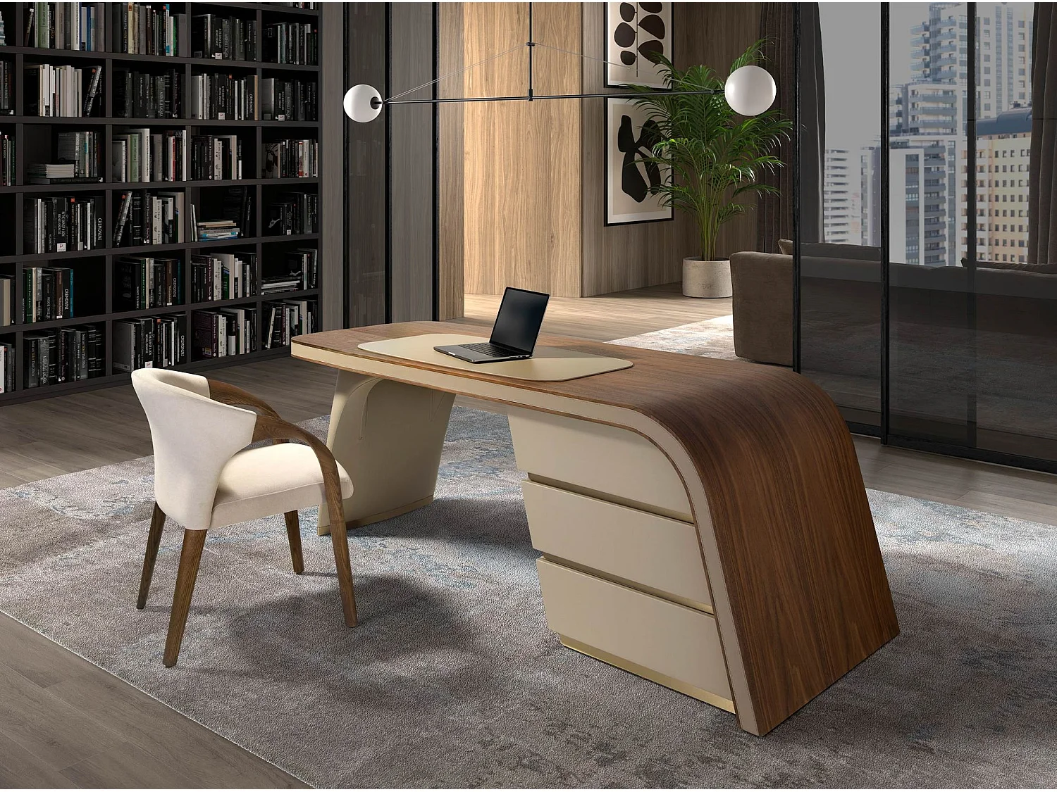 Chaise en velours crème 5151 ANGEL CERDA