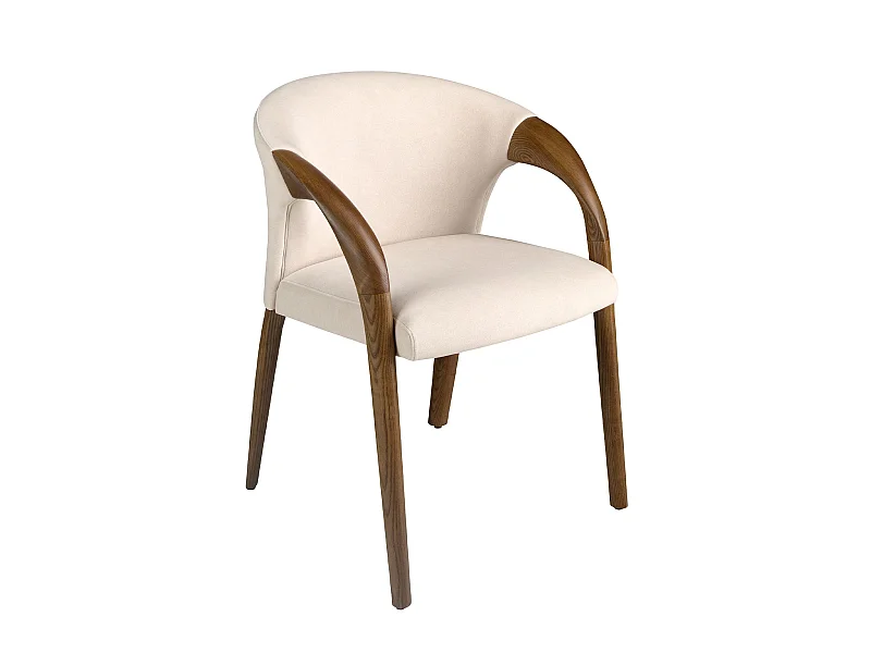 Sedia in velluto color crema 5151 ANGEL CERDA