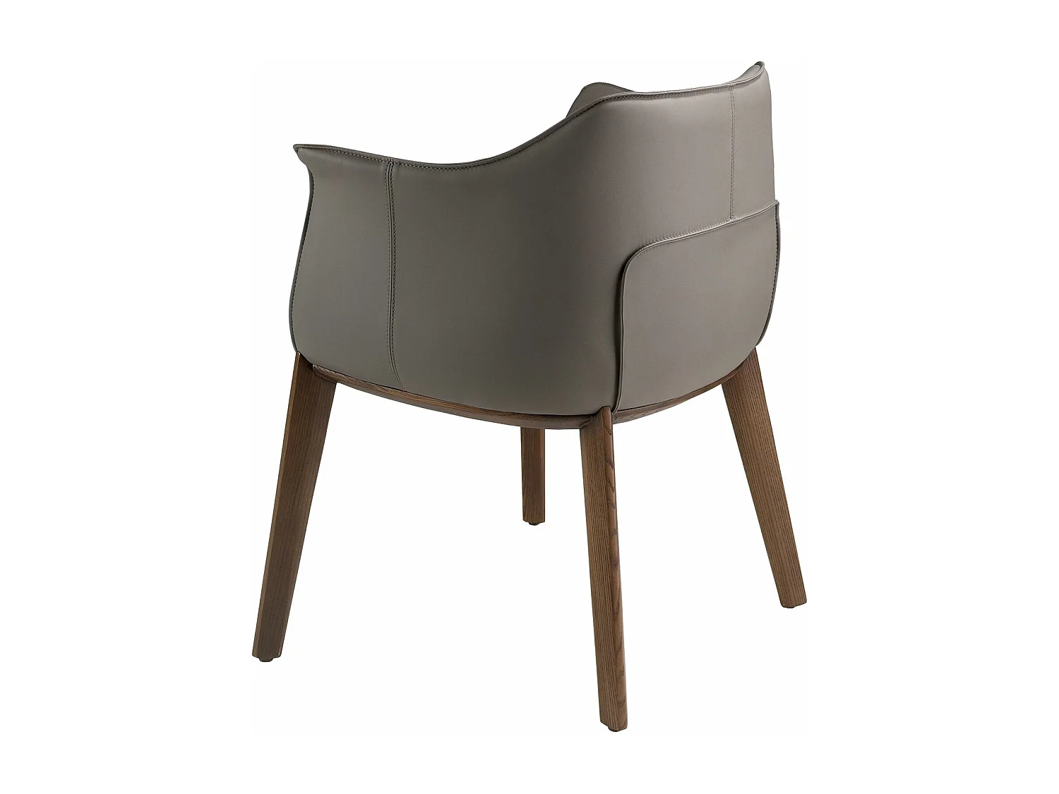 Grauer Kunstlederstuhl