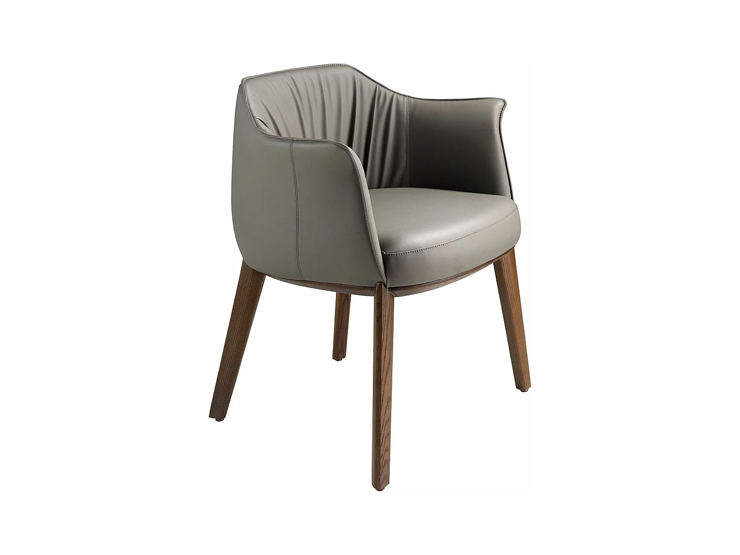 Chaise en simili-cuir grise