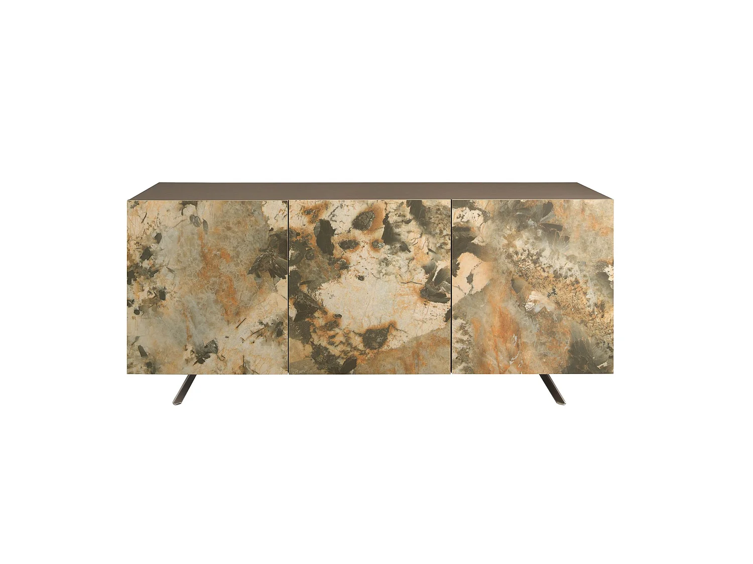 Metallische Anrichte aus taupefarbenem Holz 3270 ANGEL CERDA