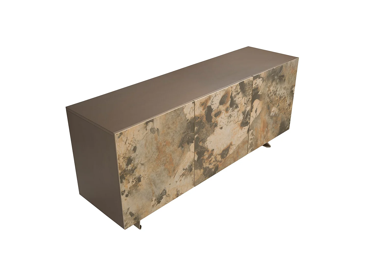 Metallische Anrichte aus taupefarbenem Holz 3270 ANGEL CERDA