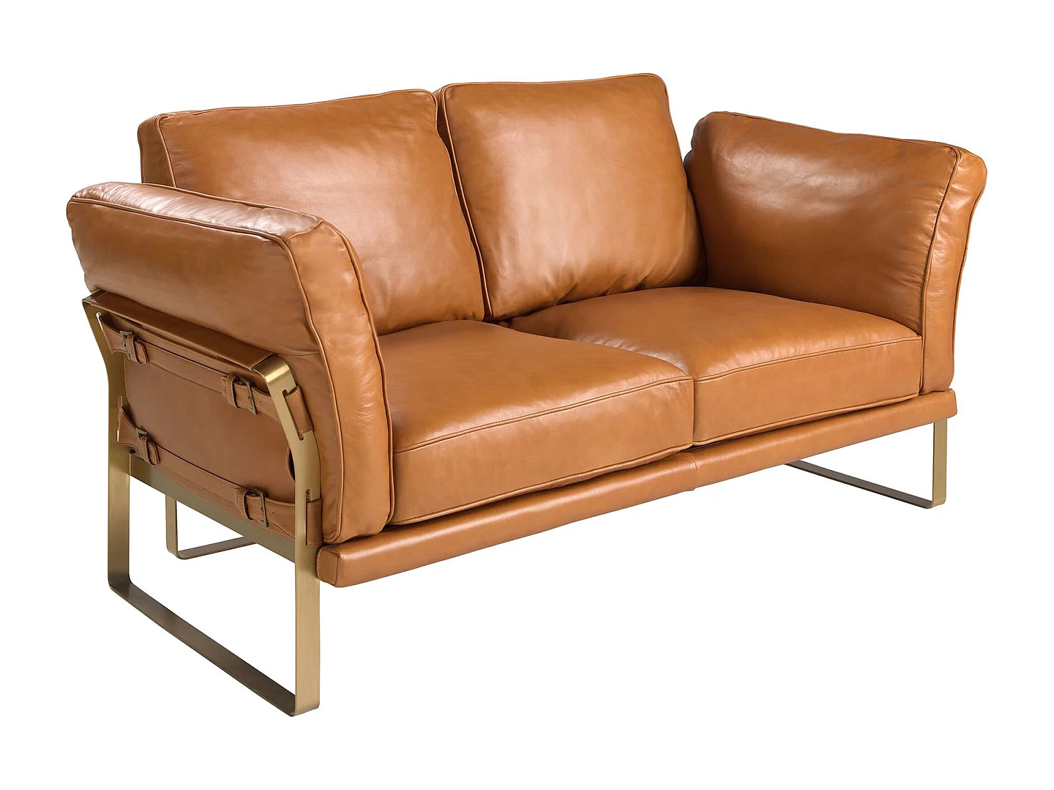 2-Sitzer-Sofa aus Leder in Kamelhaar 6229 ANGEL CERDA