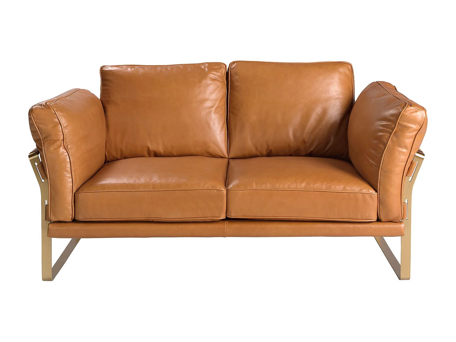 2-Sitzer-Sofa aus Leder in Kamelhaar 6229 ANGEL CERDA
