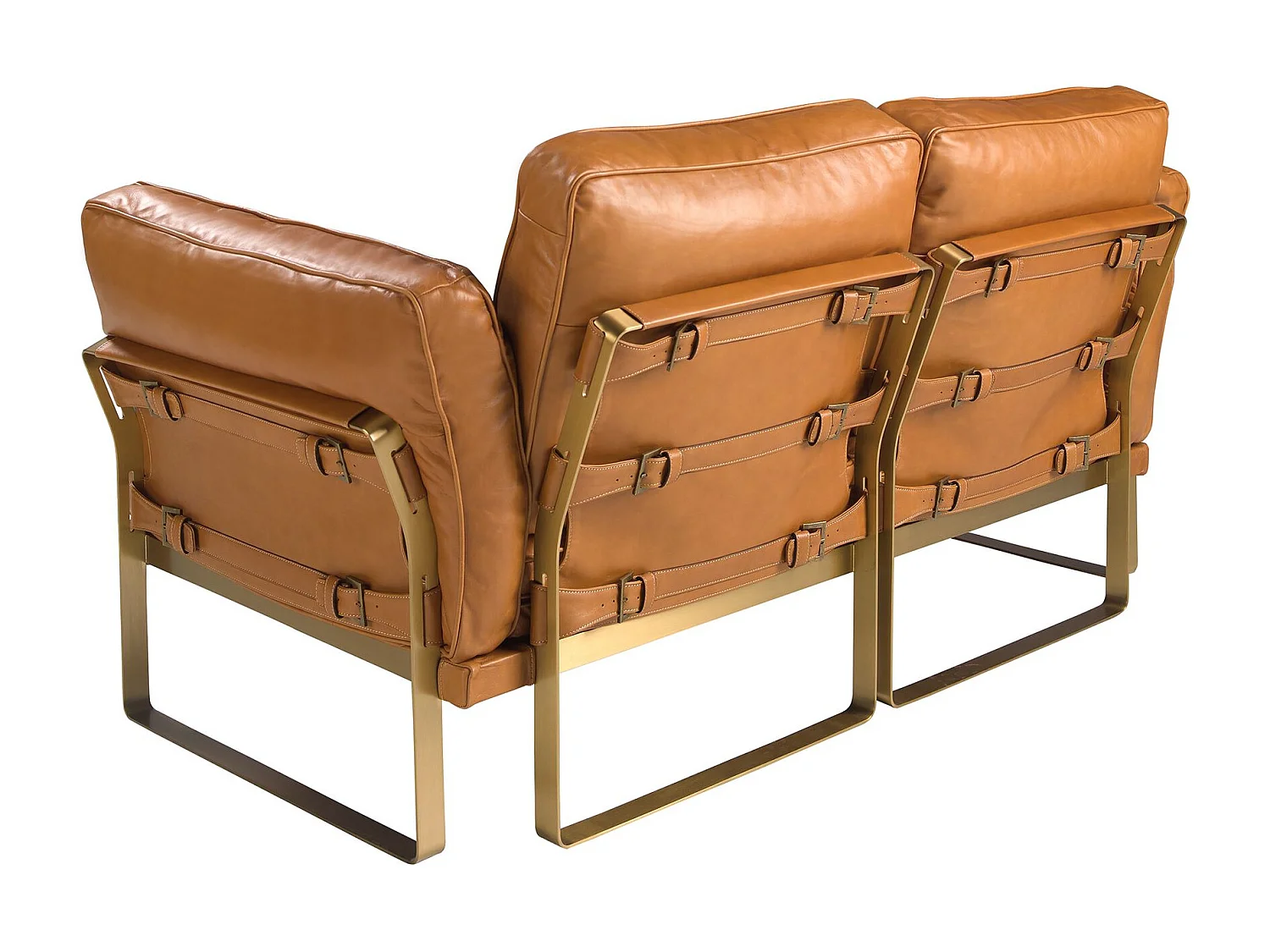 2-Sitzer-Sofa aus Leder in Kamelhaar 6229 ANGEL CERDA