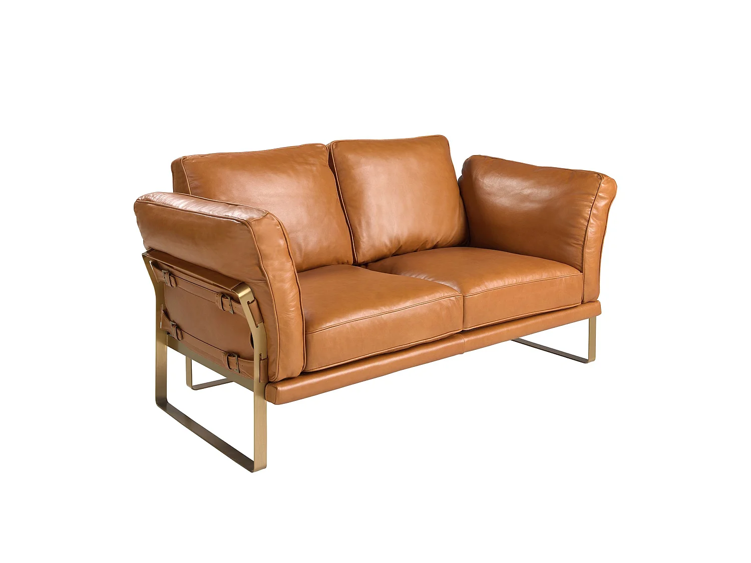 Sofá 2 plazas piel camel 6229 ANGEL CERDA