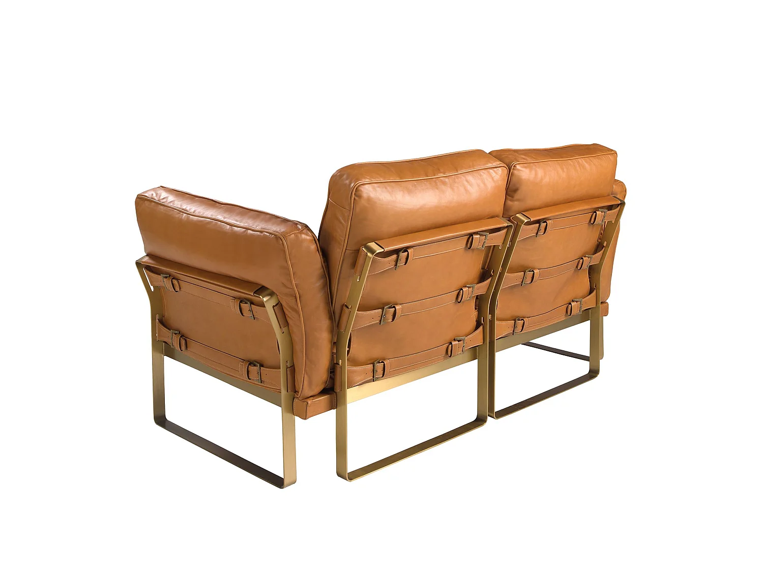 Sofá 2 plazas piel camel 6229 ANGEL CERDA