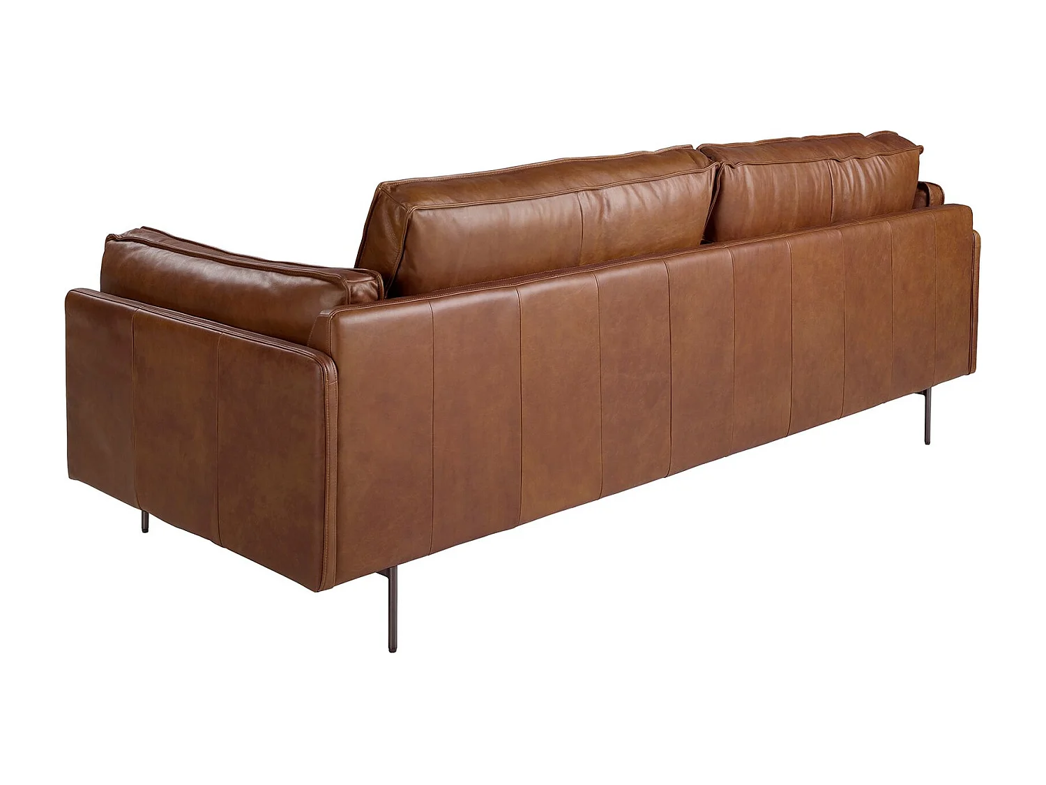 Canapé 3 places en cuir brun tabac 6223 ANGEL CERDA