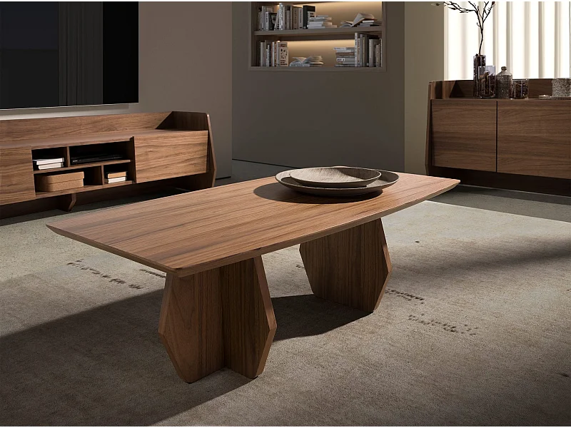 Table basse ovale en noyer 2142 ANGEL CERDA