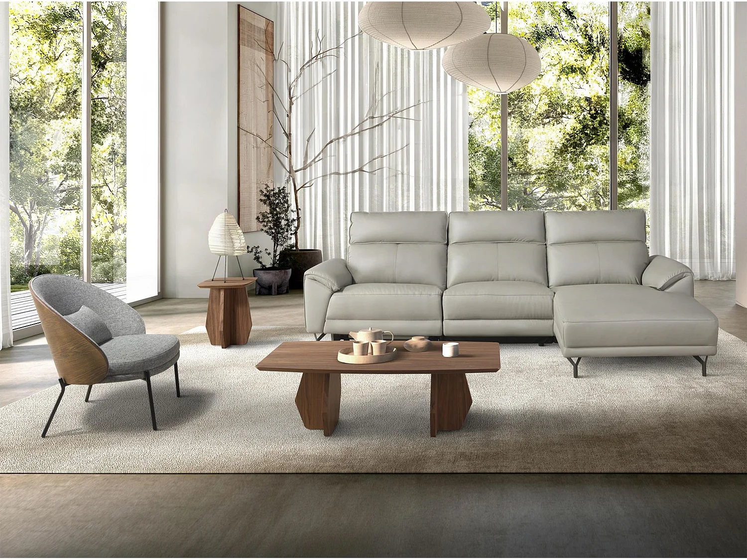 Table basse ovale en noyer 2142 ANGEL CERDA