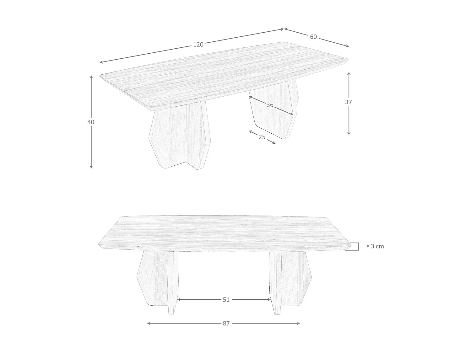Table basse ovale en noyer 2142 ANGEL CERDA
