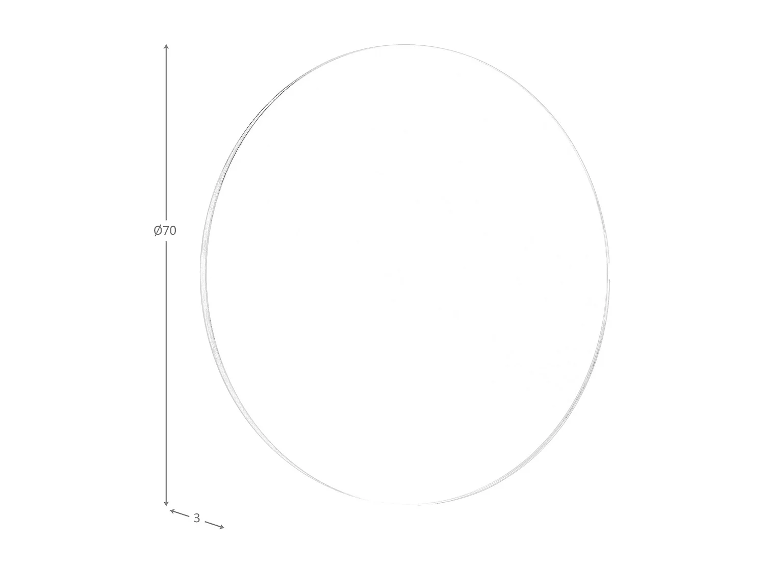 Miroir mural rond noyer 3263 ANGEL CERDA