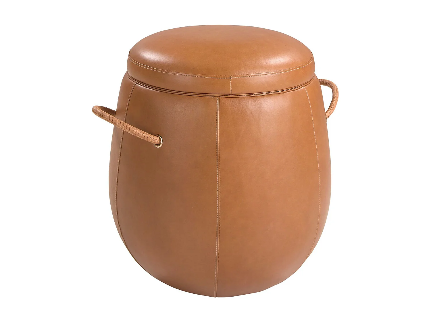 Pouf en cuir camel 5172 ANGEL CERDA