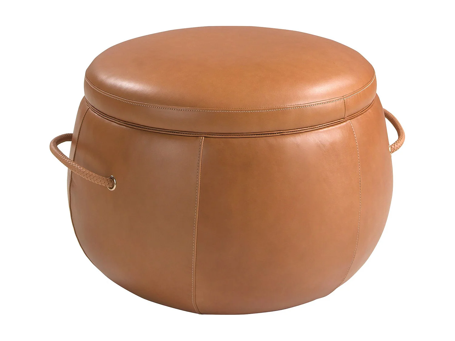 Pouf en cuir camel 5171 ANGEL CERDA