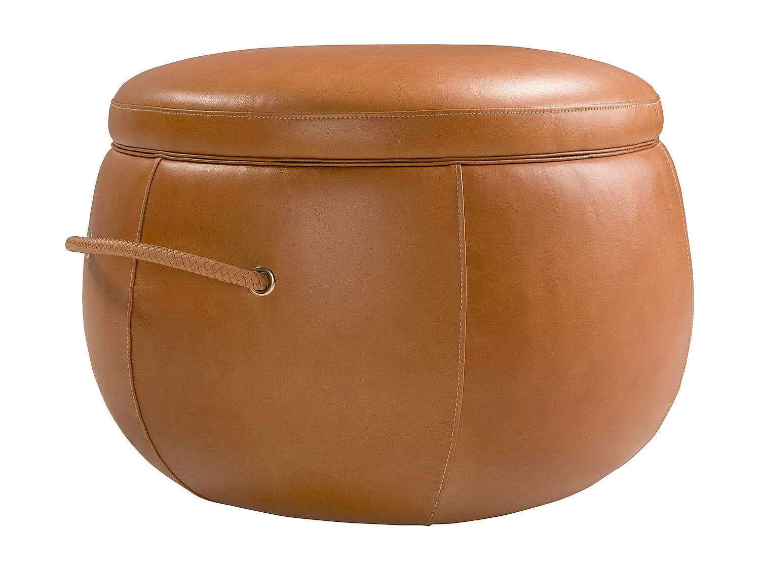 Pouf en cuir camel 5171 ANGEL CERDA