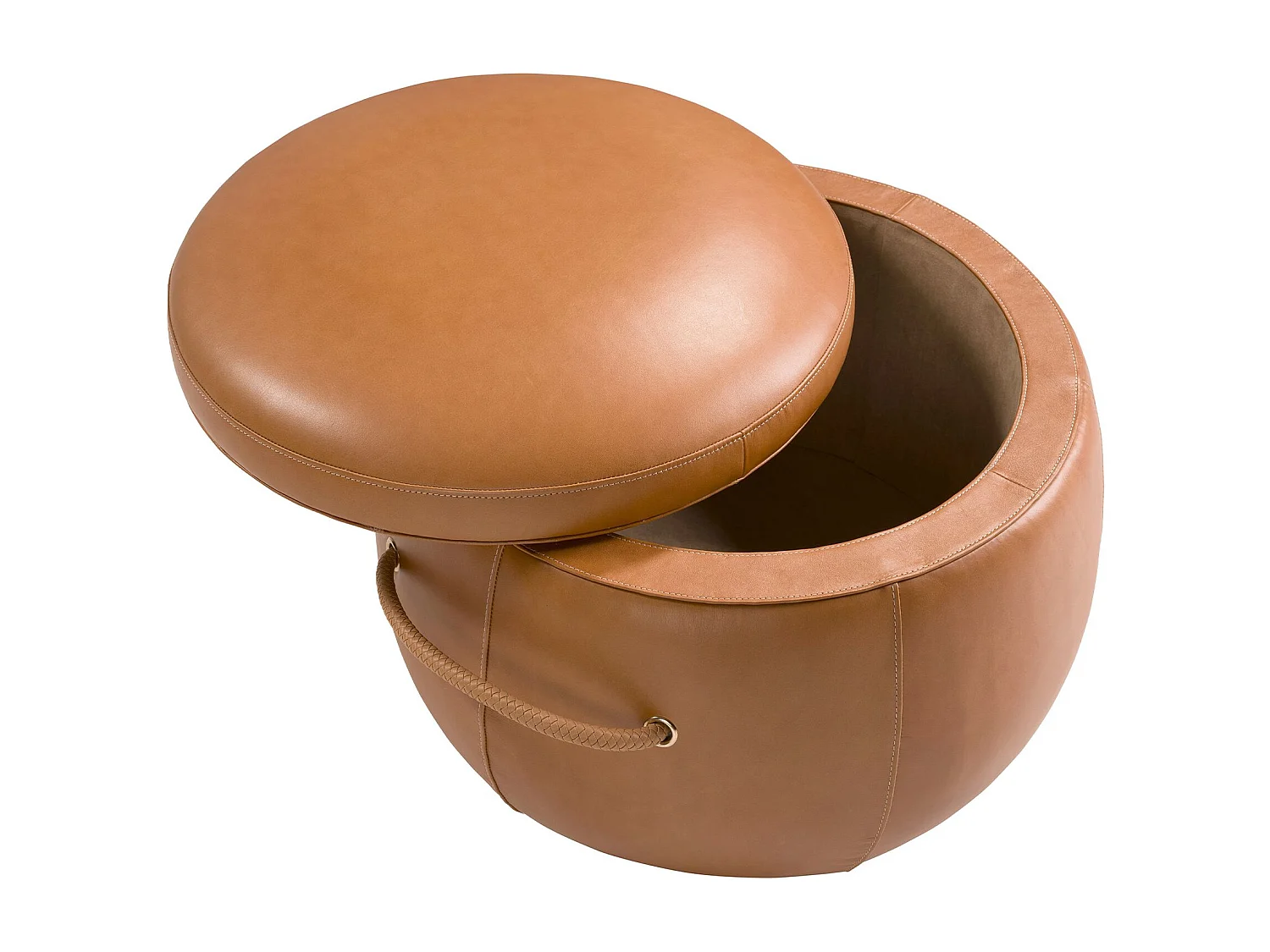 Pouf en cuir camel 5171 ANGEL CERDA