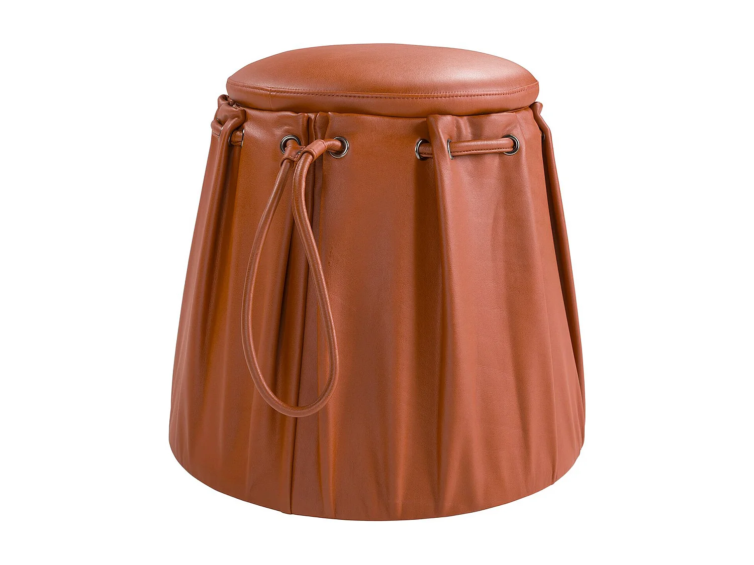 Pouf en cuir orange Caldera 5160 ANGEL CERDA