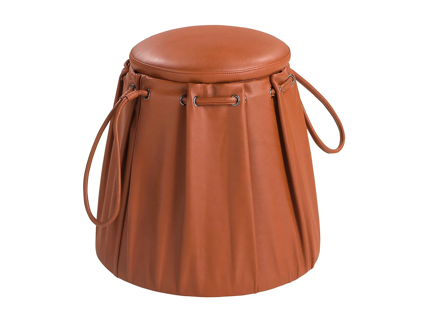 Pouf en cuir orange Caldera 5160 ANGEL CERDA