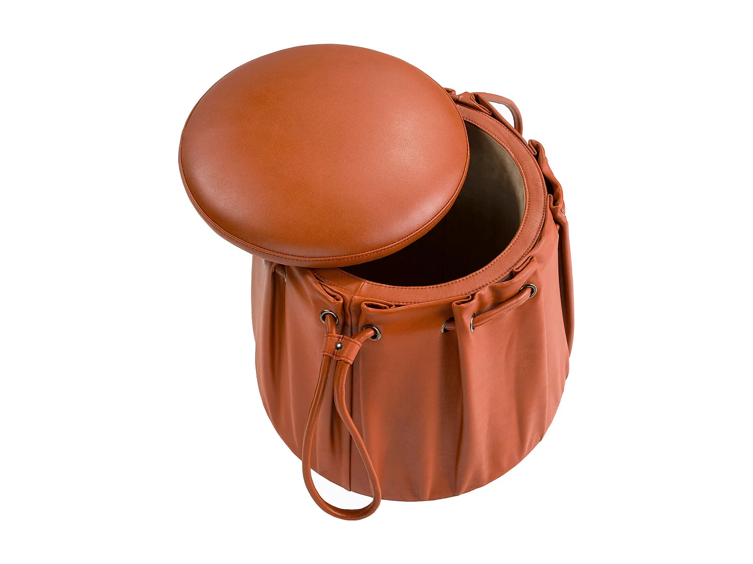 Pouf en cuir orange Caldera 5160 ANGEL CERDA